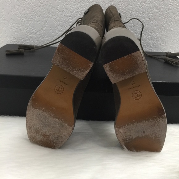Tall Chanel Suede Boots - Picture 5 of 9